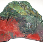 Natural rough bloodstone mineral with deep green and red inclusions | Gemstonescraft
