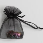 Black gemstones collection showing onyx, obsidian, and black tourmaline, powerful stones symbolizing protection and strength.